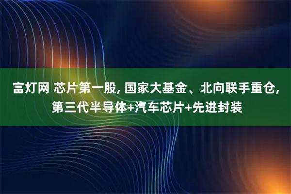 富灯网 芯片第一股, 国家大基金、北向联手重仓, 第三代半导体+汽车芯片+先进封装
